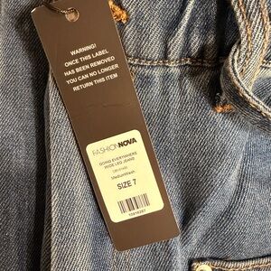 Fashion Nova Classic Wide Leg Blue Jeans